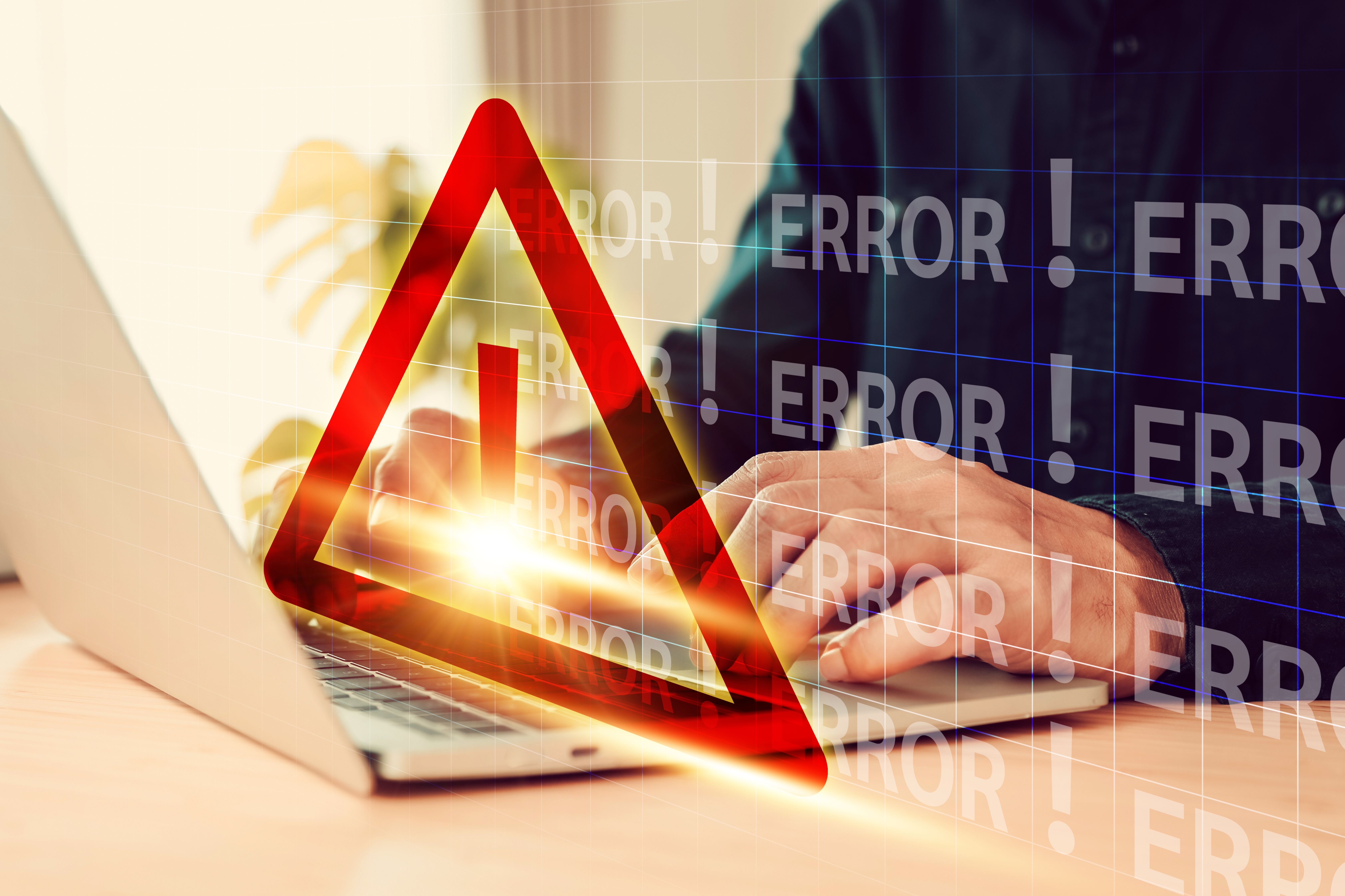 Fehlermeldung auf einem Computerbildschirm